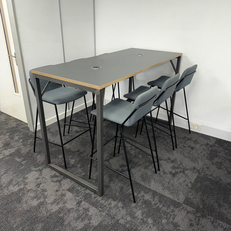 Used Rawside High Table with Power and Stools Bundle