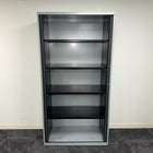 Used Tall Tambour Storage Cupboard with Key