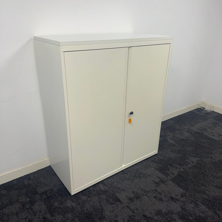 Used Senator Off White Steel Storage Cupboard