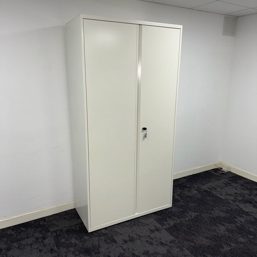 Used Senator Tall Cupboard with Shelves and Pull Out Filing