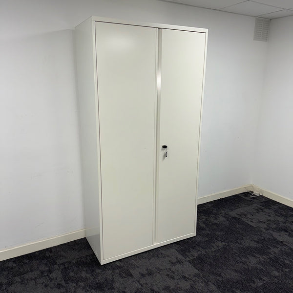 Used Senator Tall Cupboard with Shelves and Pull Out Filing