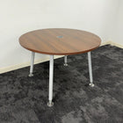Used Senator Round Walnut Meeting Table