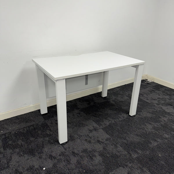 Used Senator White Single Bench Desk