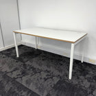 Used Narbutas Nova Single Bench Desk with Cable Tray and Desktop Power