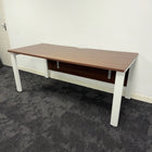 Used Senator Walnut Single Bench Desk