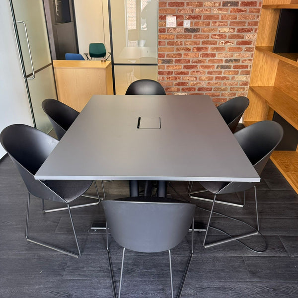 Used Meeting Table with 6 Arper Cila Chairs