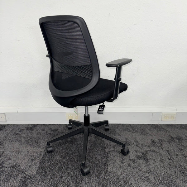 Used John Lewis Dorsel Black Mesh Office Chair