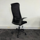 High Back Black Mesh Office Chair with Lumbar
