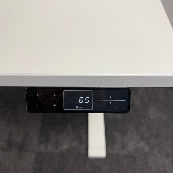 Used Steelcase Migration Height Adjustable Desk with Cable Tray and Modesty Panel