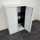 Used White Steel Cupboard with Lock and Key