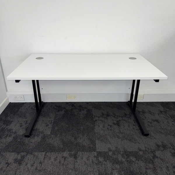 Used Cantilever Single Desk with Modesty Panel