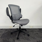 Used Grey Mesh Task Chair with Foldaway Arms