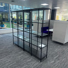 Used Glass Shelved Room Divider/Display Storage