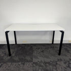 New White Single Bench Desk - 1400x700