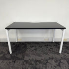New Black Single Bench Desk - 1400x700
