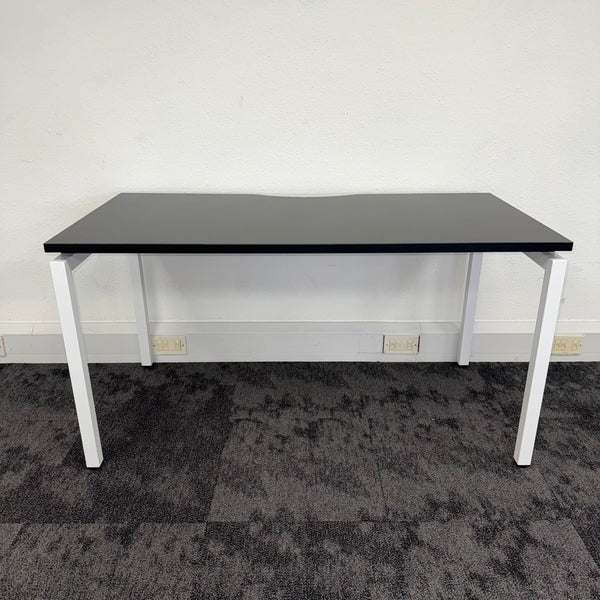 New Black Single Bench Desk - 1400x700