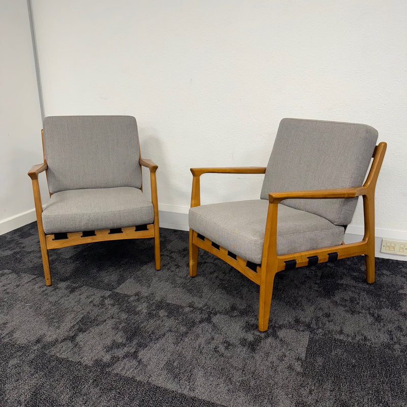 Used Office Reception Armchairs Set