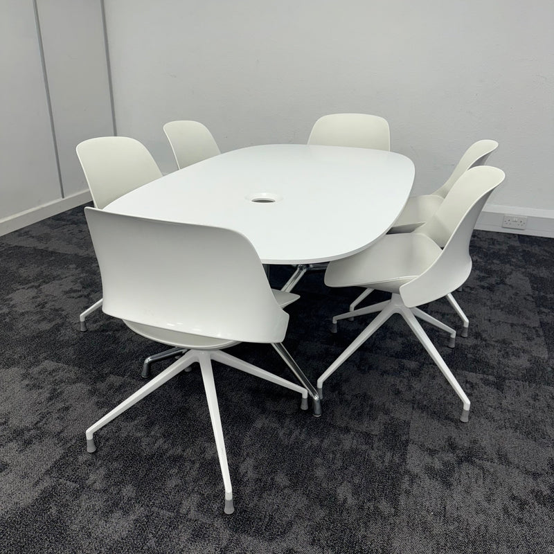 Used Coalesse SW-1 Conference Table with Humanscale Chairs