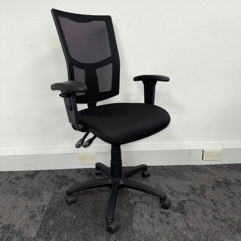 Used Adjustable Black Mesh Task Chair