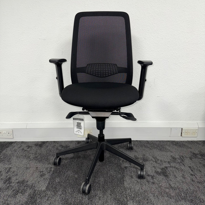 Reupholstered Pledge Eclipse Task Chair with Adjustable Lumbar Support