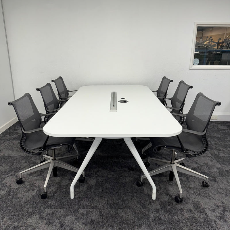 Used Herman Miller Meeting Table with 6 x Herman Miller Setu Chairs