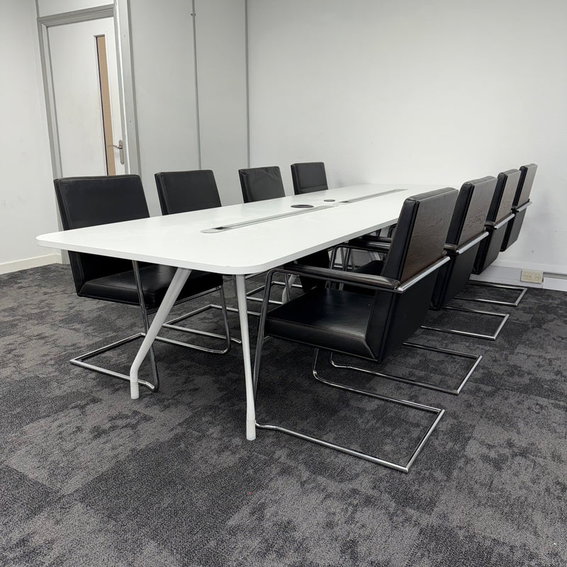 Used Herman Miller Meeting Table with 8 William Hands Chairs