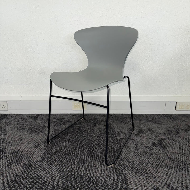 Used Grey Stackable Canteen Chairs