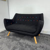 Used Modern 2 Person Black Sofa