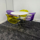 Used Canteen Set with Round Table and 4 Chairs