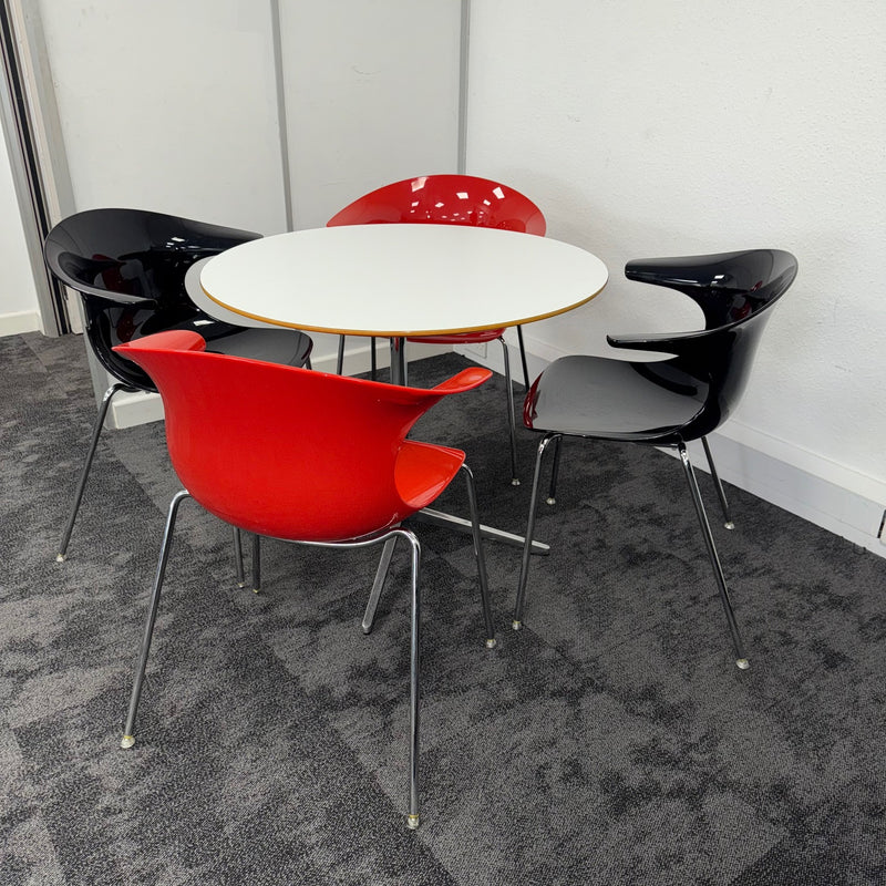 Used Canteen Set with Round Table and 4 Chairs
