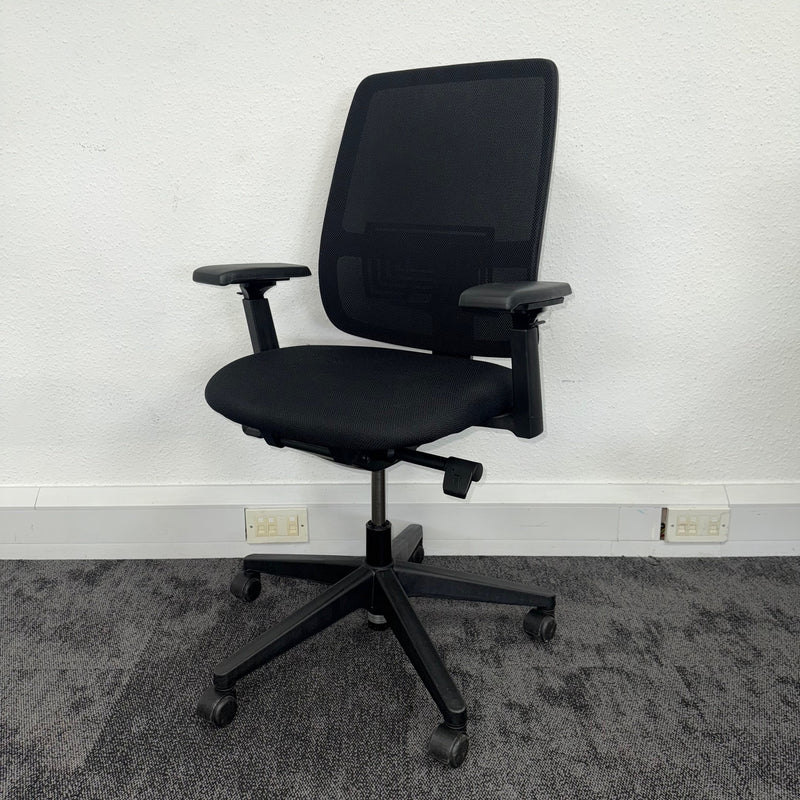 Used Haworth Lively Black Mesh Task Chair with Lumbar