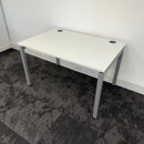 Used Mobili White Single Bench Desk