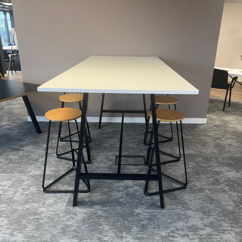 Used M.A.D Branded High Table Set with 6 Stools
