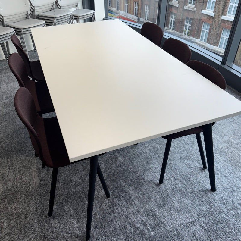 Used HAY Branded Meeting Table Set with 6 Chairs