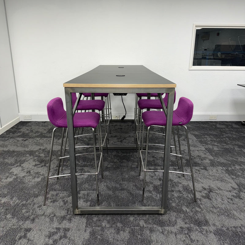 Used Elite Branded High Table and Stool Set with Power