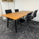 Used Executive Walnut Meeting Table with 4 Eames Style Chairs