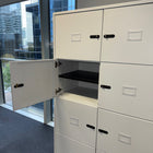 Used Steel 8 Door Locker with Combination Lock and Removable Shelf