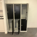 Used Bisley 6 Door Locker - Silver and Black