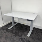 Used Dual Motor White Electric Height Adjustable Desk