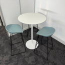 Used Ocee White High Table with HAY Stools