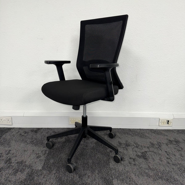 Used Black Mesh Task Chair with Adjustable Lumbar