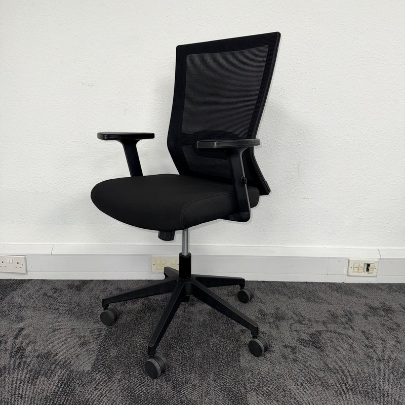 Used Black Mesh Task Chair with Adjustable Lumbar