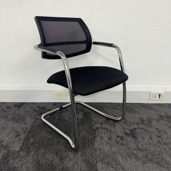 Used Moventi Black Mesh Meeting Chair