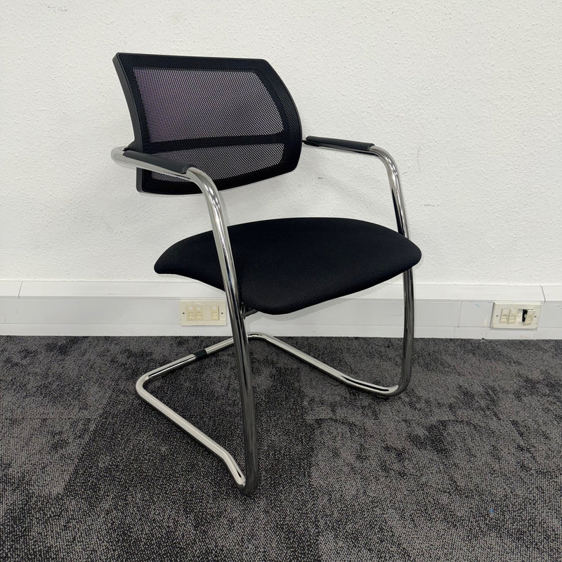 Used Moventi Black Mesh Meeting Chair