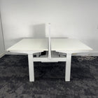 Used Double Electric Bench Desk with Screen and Cable Tray