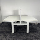 Used Double Electric Bench Desk with Screen and Cable Tray