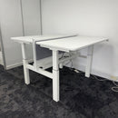 Used Double Electric Desk with Cable Try and Screen