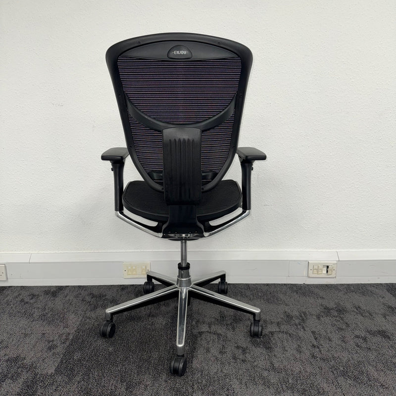 Used Ergohuman Enjoy Black Mesh Chair