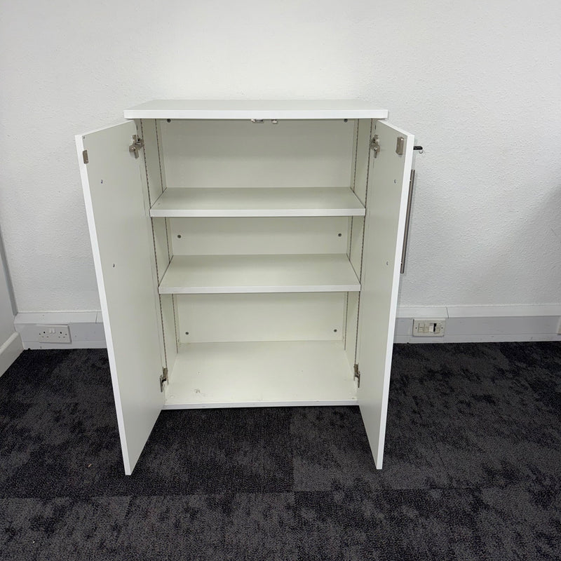 Used White Cupboard with 2 Shelves