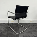 Used ICF Stick Black Leather Meeting Chair
